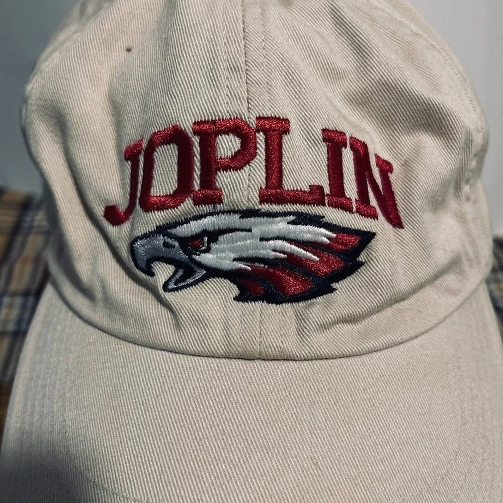 Joplin Eagles Baseball Cap Beige Embroidered Adjustable Strapback Richardson Sty
